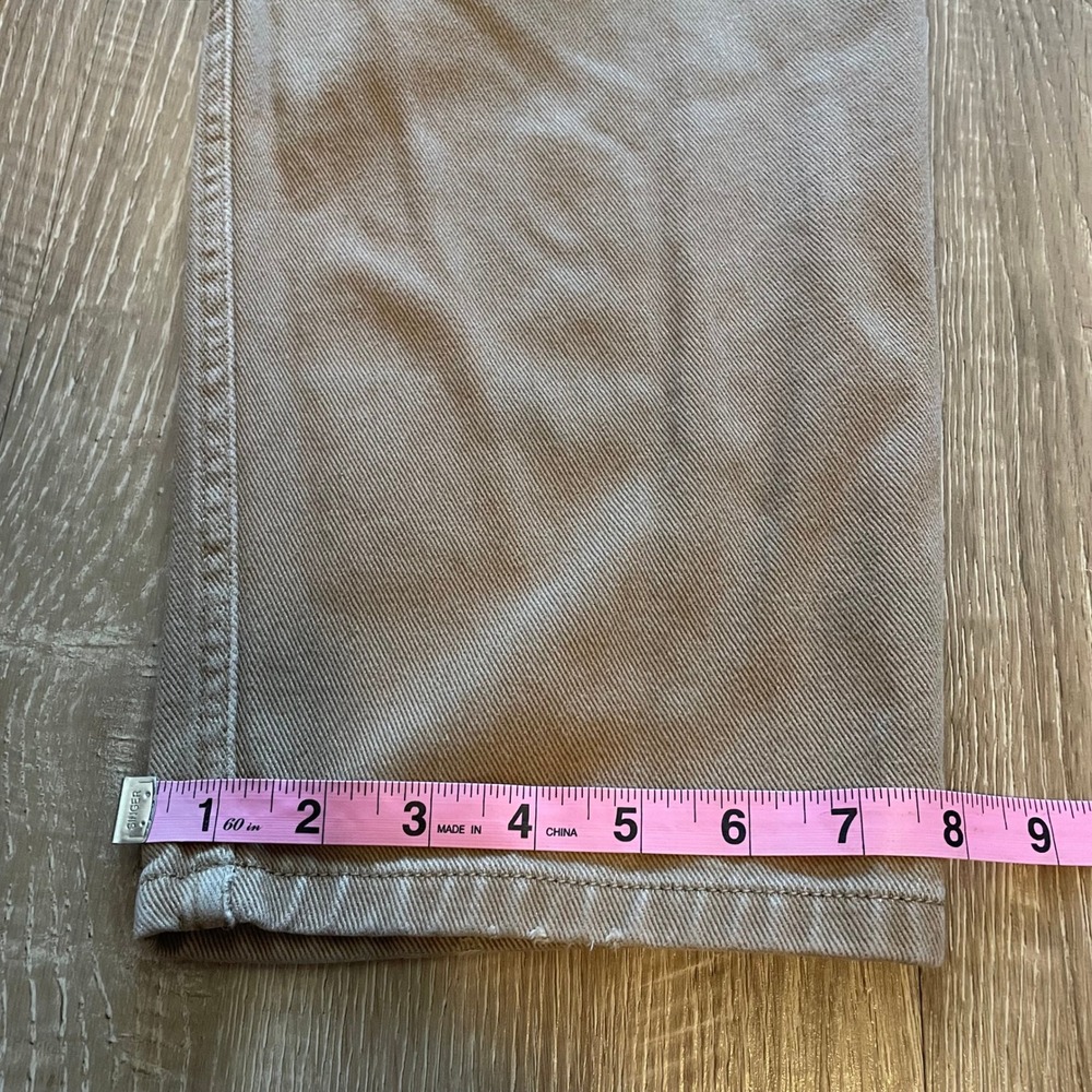 Lands End Fit 3 Khaki Tan Straight Leg Pants Womens 10 High Rise Cotton Twill - Picture 6 of 10